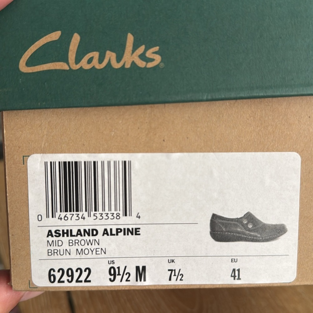 Clarks Dark Brown Leather Clogs with Button Detail - Picture 11 of 11